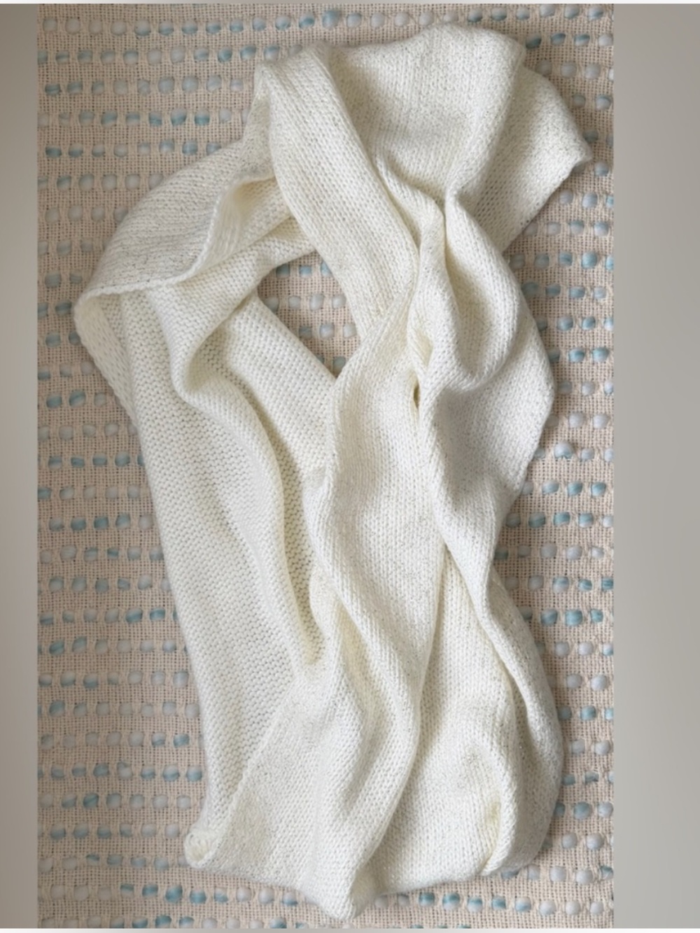 Ann Taylor Shimmer Cream Knit Sweater